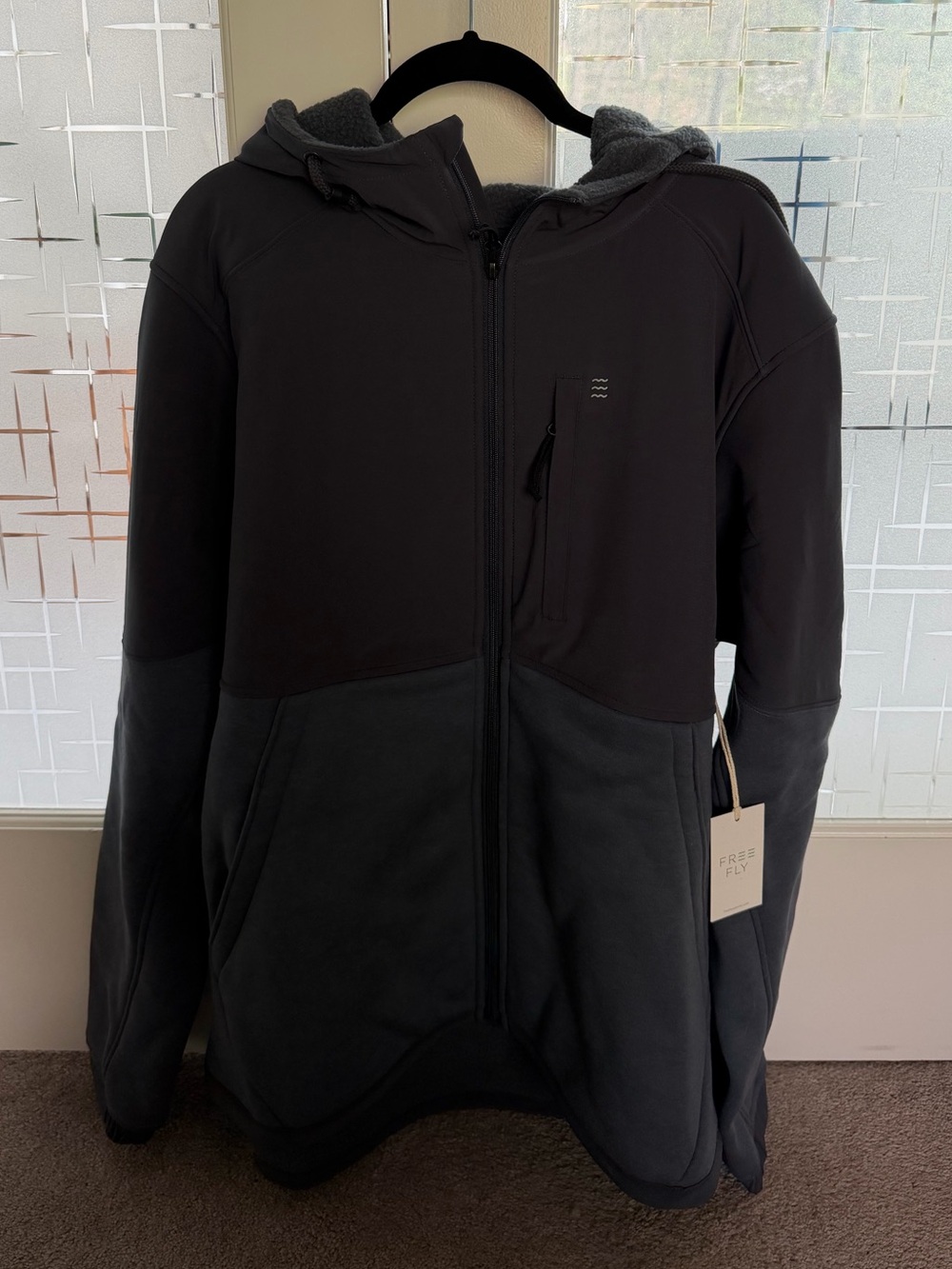 Free Fly Iron Grey Men’s Bamboo Sherpa Lined Elements Zip Jacket
